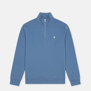 Buy Polo Ralph Lauren Double Knit Quarter Zip Pullover in blue