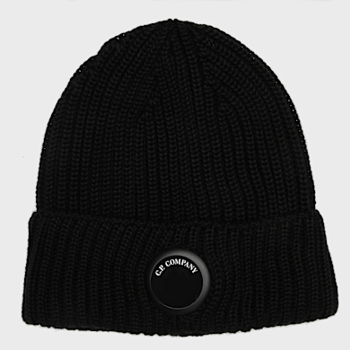 Buy C. P. Company Extrafine Merino Wool Lens Beanie in black