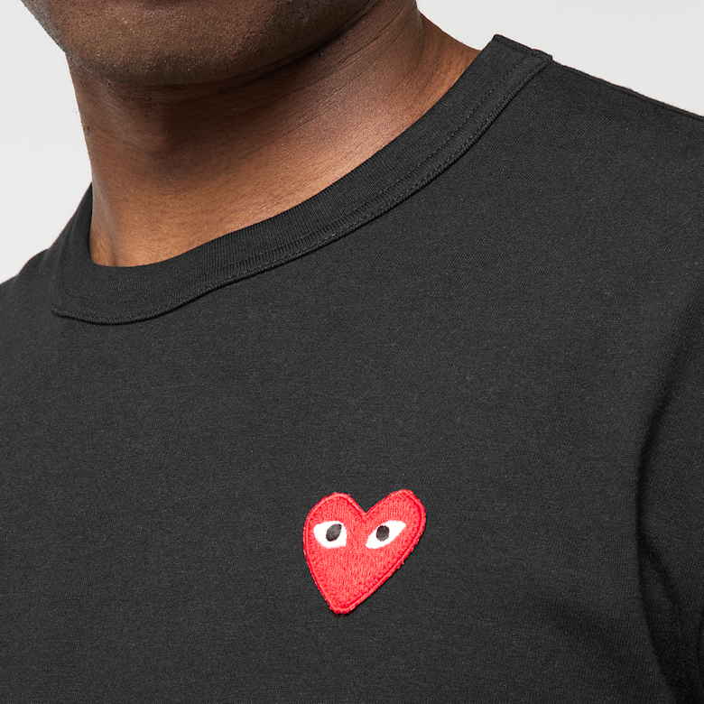 Buy Comme des Garcons Play Big Red Heart Logo T-Shirt in black