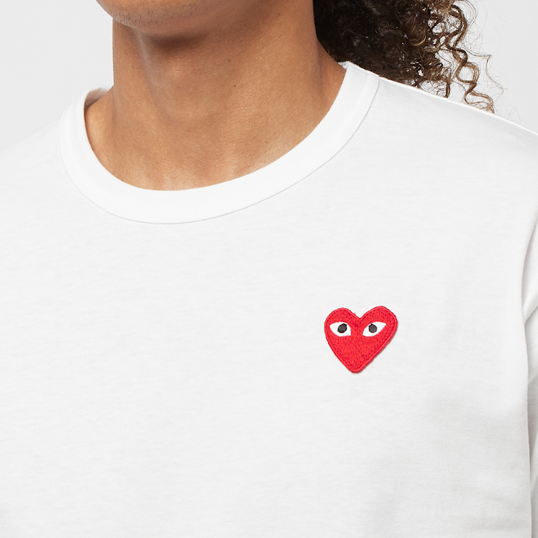 Buy Comme des Garcons Play Big Red Heart Logo T-Shirt in white