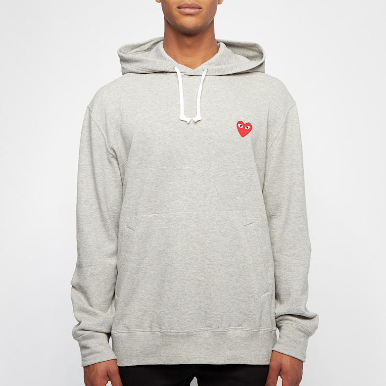 Buy Comme des Garcons Play Hooded Sweatshirt in grijs | P1T170-GRY