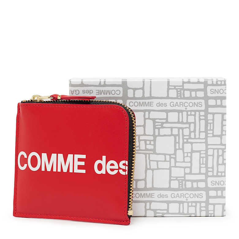 Buy Comme des Garcons Wallet Huge Logo in red | SA3100HL-2 at solebox