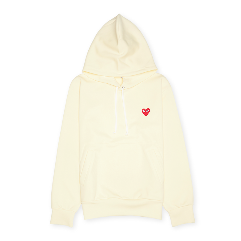 Buy Comme des Garcons Play Hooded Sweatshirt in beige | P1T174-IVO
