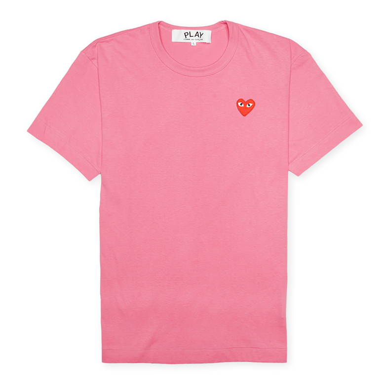 PLAY COMME DES GARÇONS PINK HEART PLAY COMME des GARCONS Pink Heart T-shirt Size XL Cotton AZ-T105