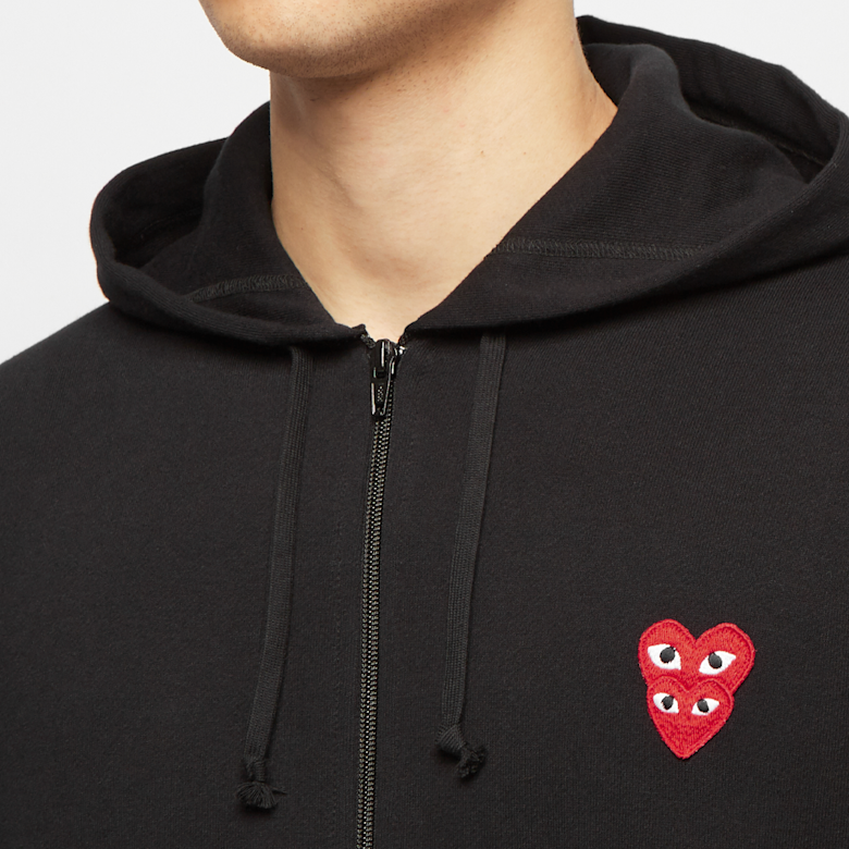 PLAY　COMME des GARCONS Comme des garçons play Play hooded zipped sweatshirt Black -  | EN