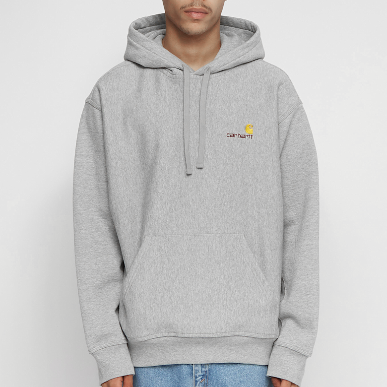 Buy Carhartt WIP Hooded American Script Sweatshirt in grey