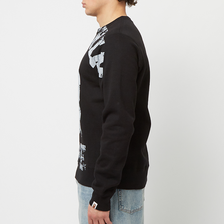 Buy A Bathing Ape Big College Crewneck in black | 001SWJ801002MBLK