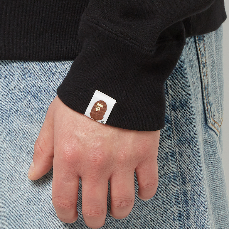 Buy A Bathing Ape Big College Crewneck in black | 001SWJ801002MBLK