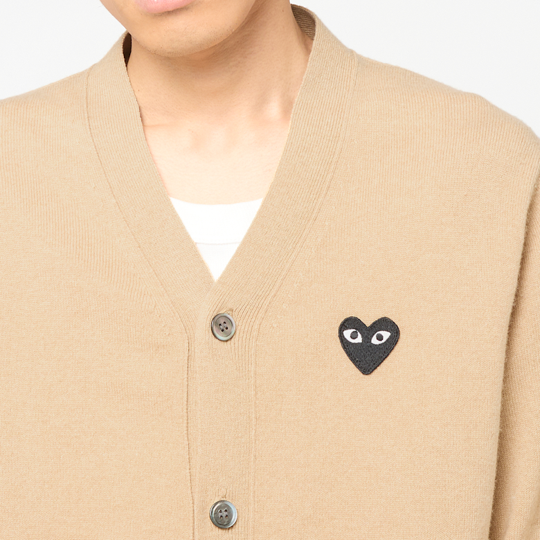 Buy Comme des Garcons Play Play Cardigan Black Heart beige Play