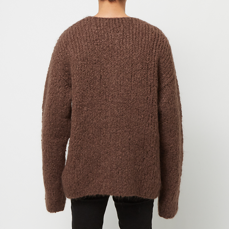 Buy Ambush Mohair Oversize Crewneck in brown | BMHE036F23KNI001