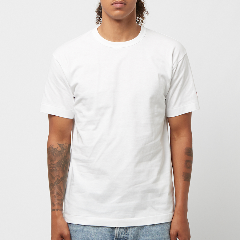 Buy Comme des Garcons Play Mens Tshirt Short Sleeve Knit white x