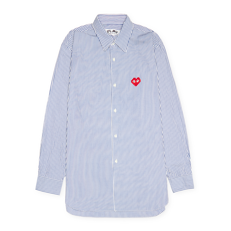Buy Comme des Garcons Play Men's Shirt Woven in blue | P1B024-STR
