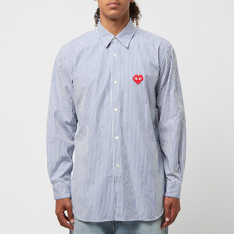 Buy Comme des Garcons Play Men's Shirt Woven in blue | P1B024-STR
