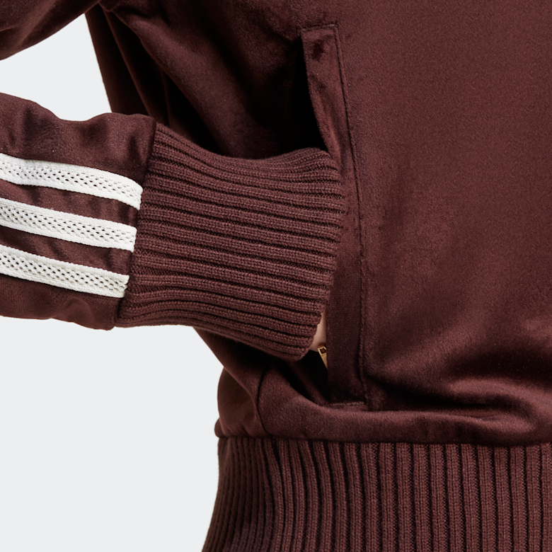 Kaufe adidas Originals Velvet Track Top in braun | IX1059 |solebox