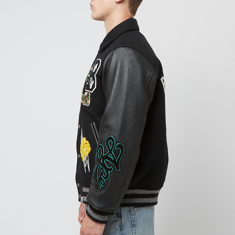 Buy A Bathing Ape Varsity Jacket in black | 001HJK301002MBLK at