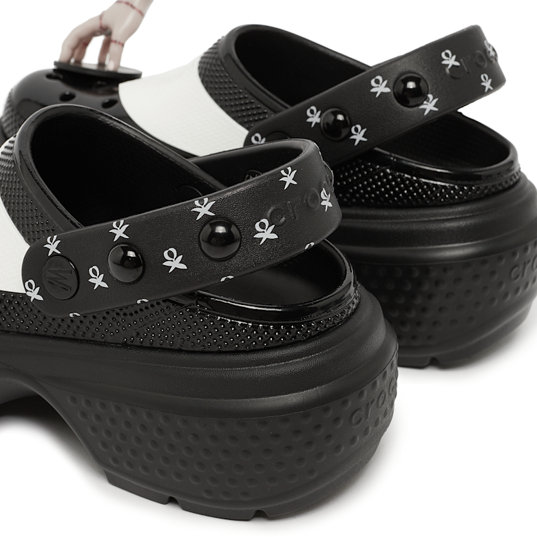 Buy Crocs x Wednesday Stomp Clog in Black | 210214-001 | solebox