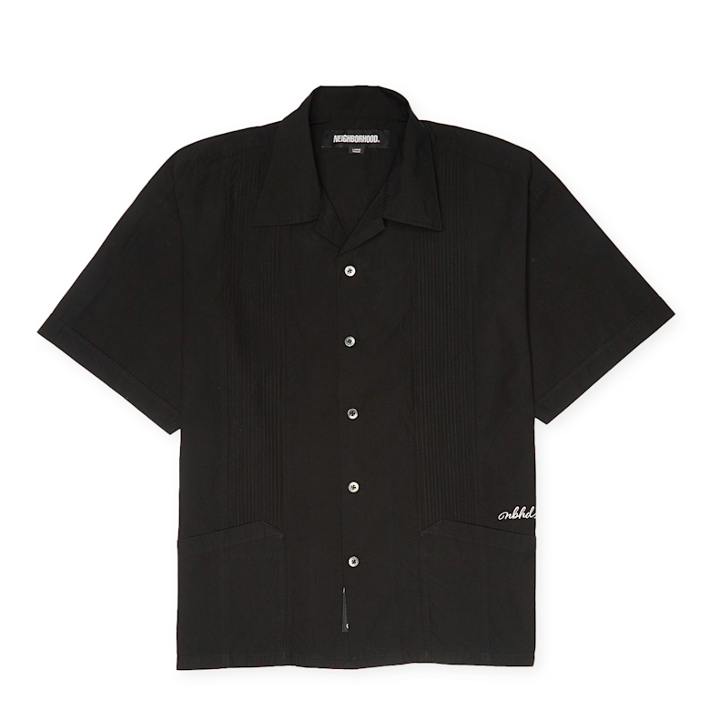 格安！NEIGHBORHOOD 25SS GUAYABERA 原宿店購入 Buy Neighborhood Guayabera Vacation Shirt in black | 241AQNH-SHM07
