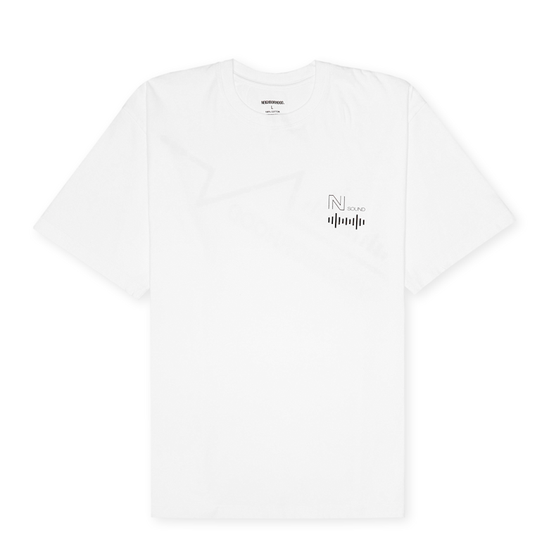 Buy Neighborhood Nh . Tee Ss-5 white 1 Logo Printed T-Shirt in