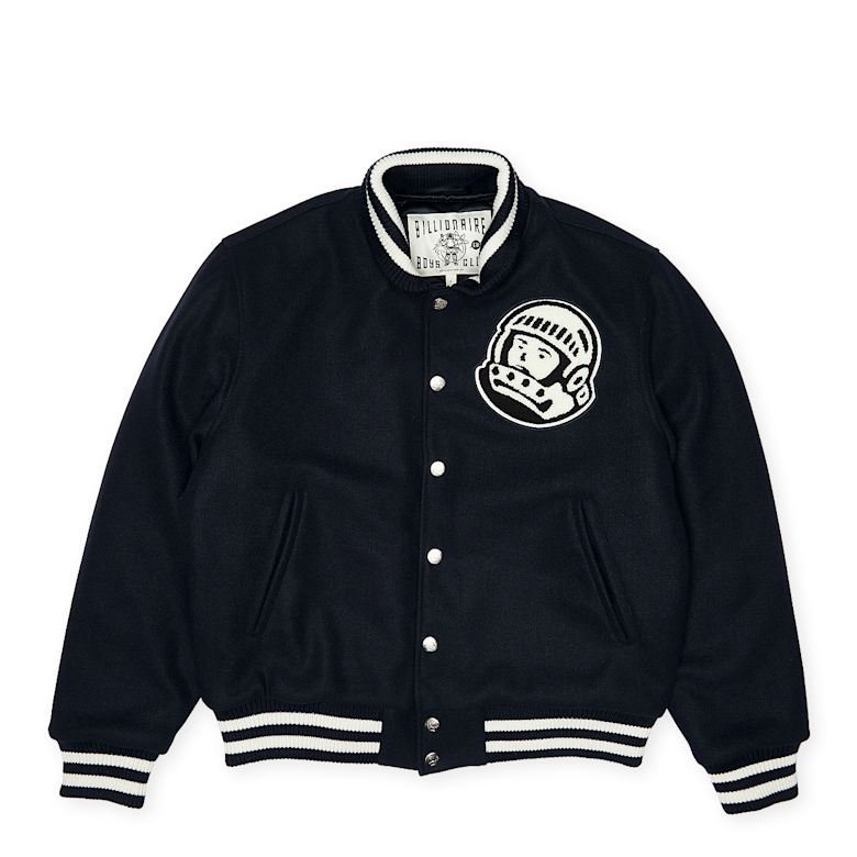 Buy Billionaire Boys Club Astro Varsity Jacket in navy | B24101