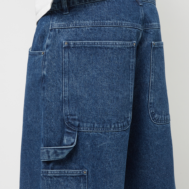 Buy Sky High Farm Perennial Logo Denim Shorts Woven in blue