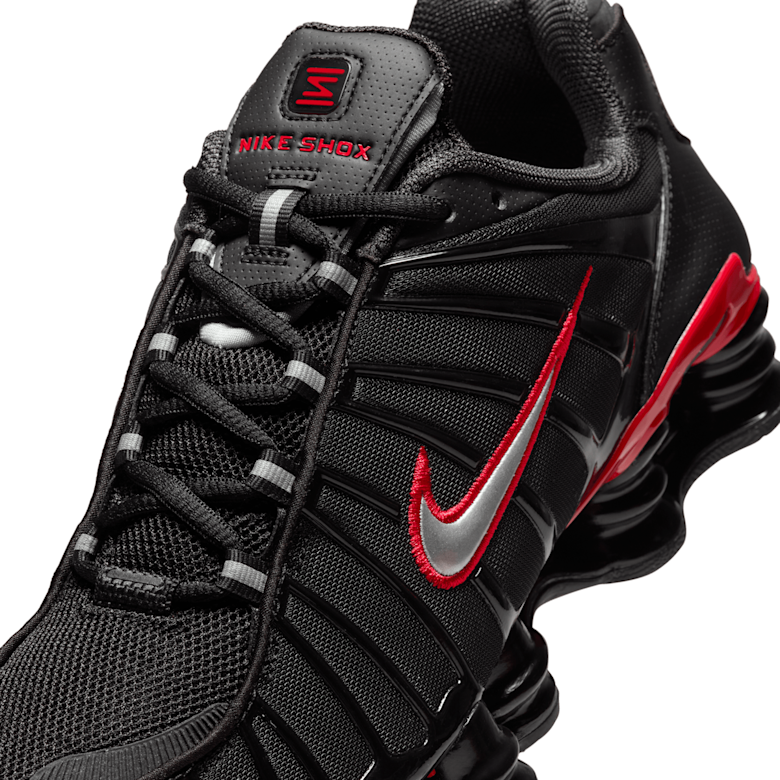 Buy Nike Shox TL in black/metallic silver-university red | CN0151