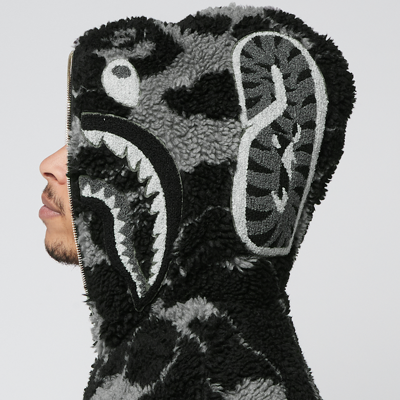 Buy A Bathing Ape Abc Camo Boa Shark Relaxed Fit Full Zip Hoodie