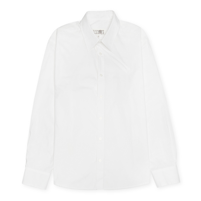 オーダー Buy MM6 Maison Margiela Long-Sleeved Shirt in white | SH0DT0010