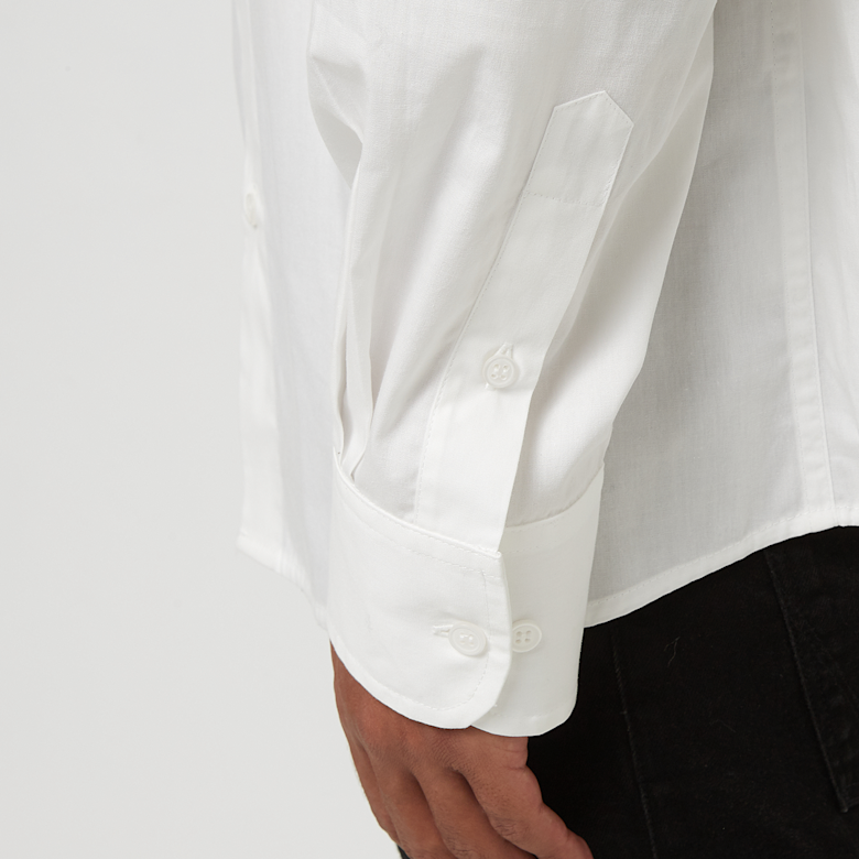 Buy MM6 Maison Margiela Long-Sleeved Shirt in white | SH0DT0010