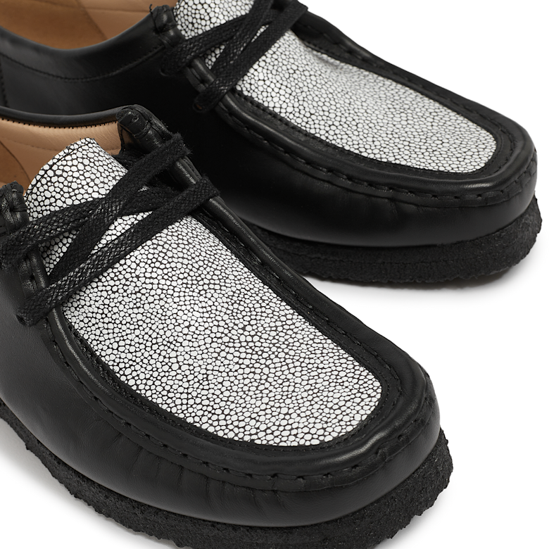 Buy Clarks Originals x Maha Wallabee in black | 26180300 | solebox