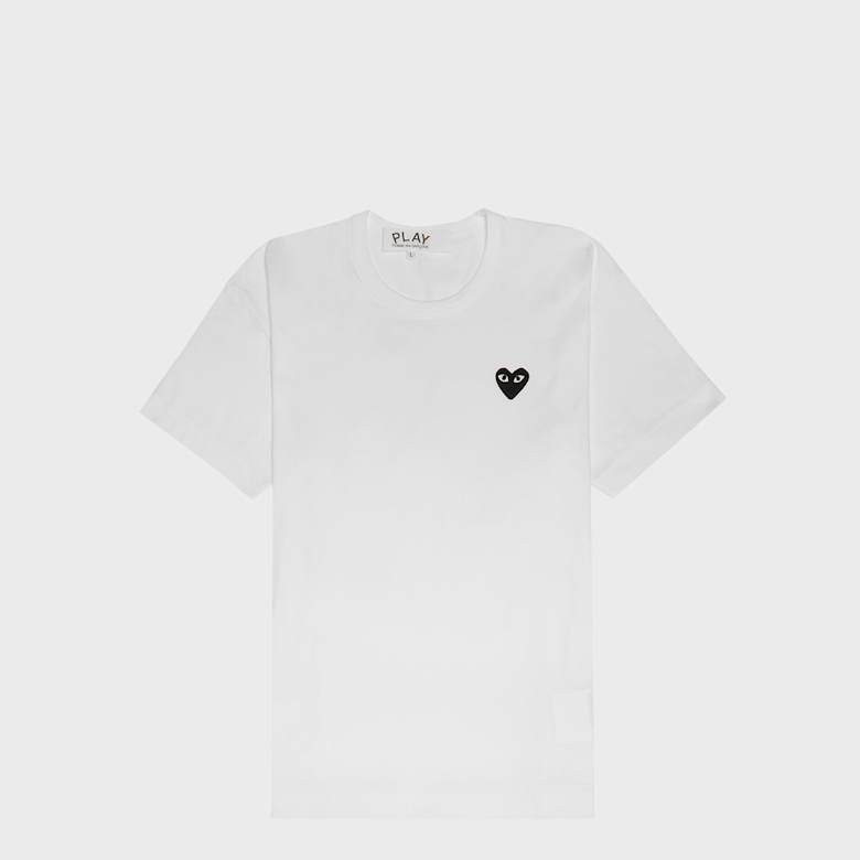 Buy Comme des Garcons Play Black Heart T-Shirt White in white | AX