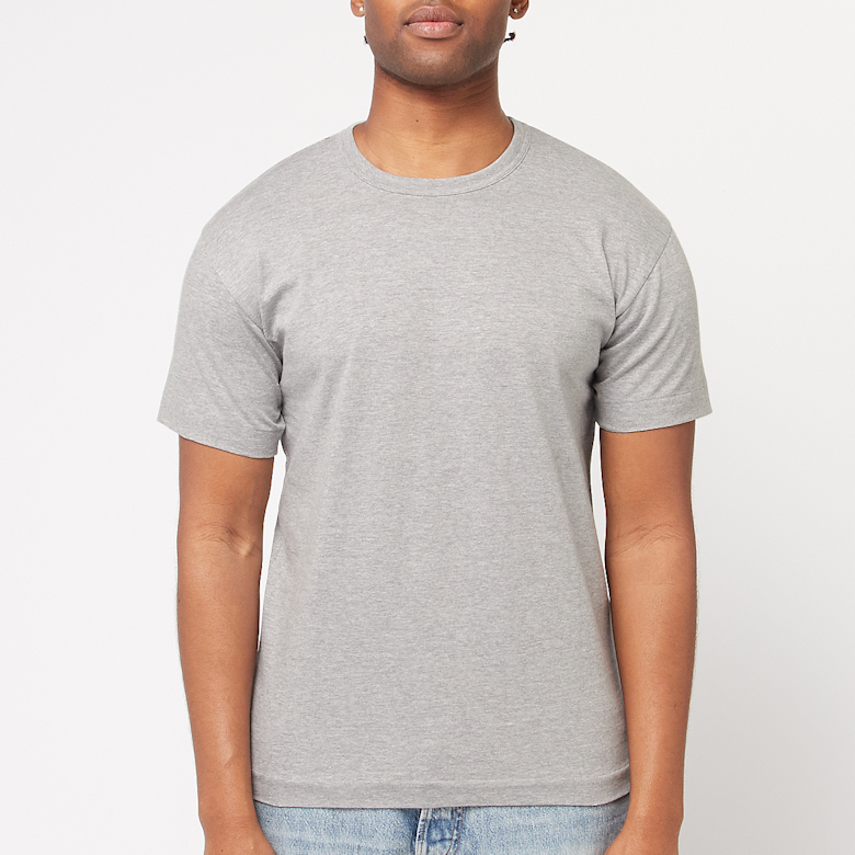 Buy Comme des Garcons Play Small Red Heart Neck T-Shirt Grey in