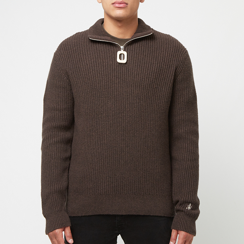 Buy J. W. Anderson Puller Half Zip Jumber in brown | KW1251-YN0372