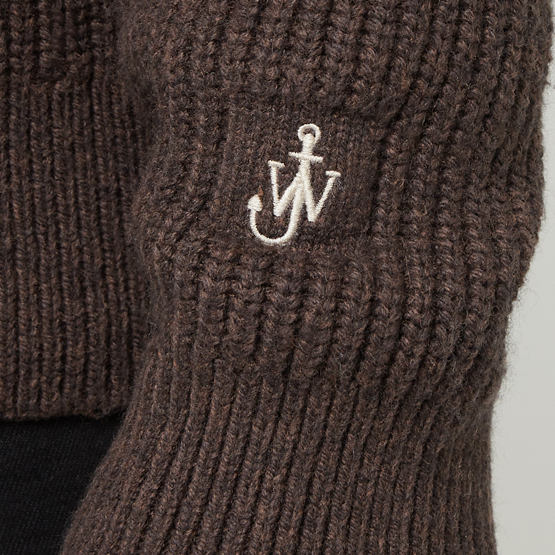 Buy J. W. Anderson Puller Half Zip Jumber in brown | KW1251-YN0372