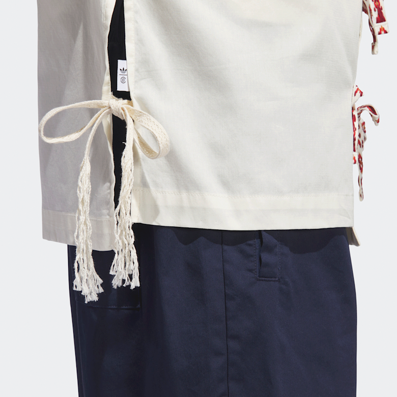 新品S ADIDAS X CLOT ボウリングシャツ ホワイトJP1599 adidas Originals x CLOT Bowling Tee | Prominent Japanese