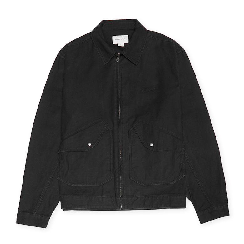 Buy thisisneverthat Washed Work Jacket in black | TN251WOWLS03-BLK