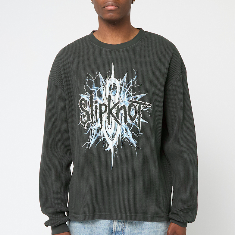 Slipknot ロンT Lサイズ Buy Pleasures x Slipknot Spit Thermal Long Sleeve in faded black