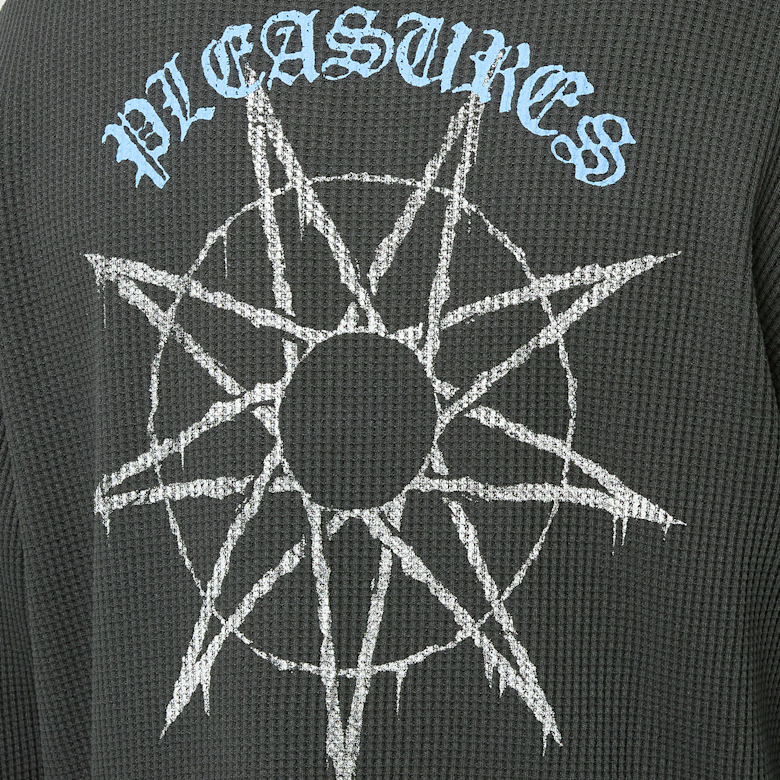 Buy Pleasures x Slipknot Spit Thermal Long Sleeve in green