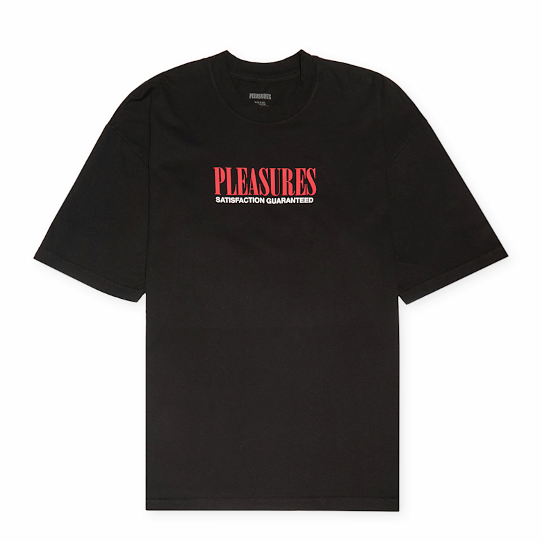 Buy Pleasures Satisfaction T-Shirt in black | P25SP052-BLACK | solebox