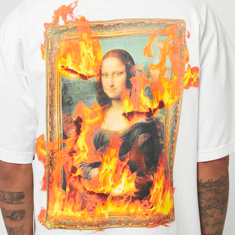 ヨッピィ★ Buy Pleasures Burn Again T-Shirt in white | P25SP056-WHITE | solebox
