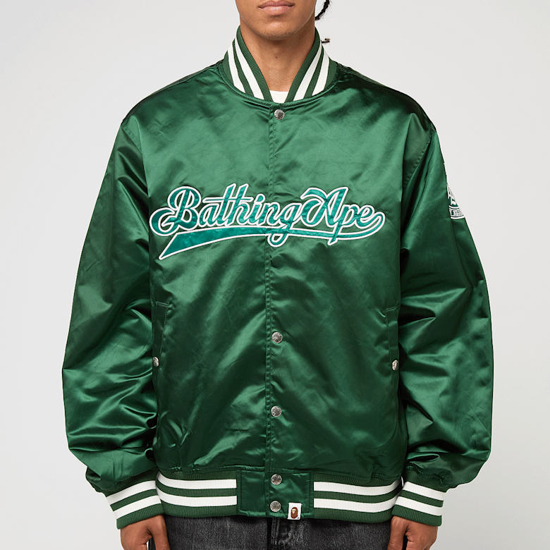 Buy A Bathing Ape Baseball Varsity Jacket in green