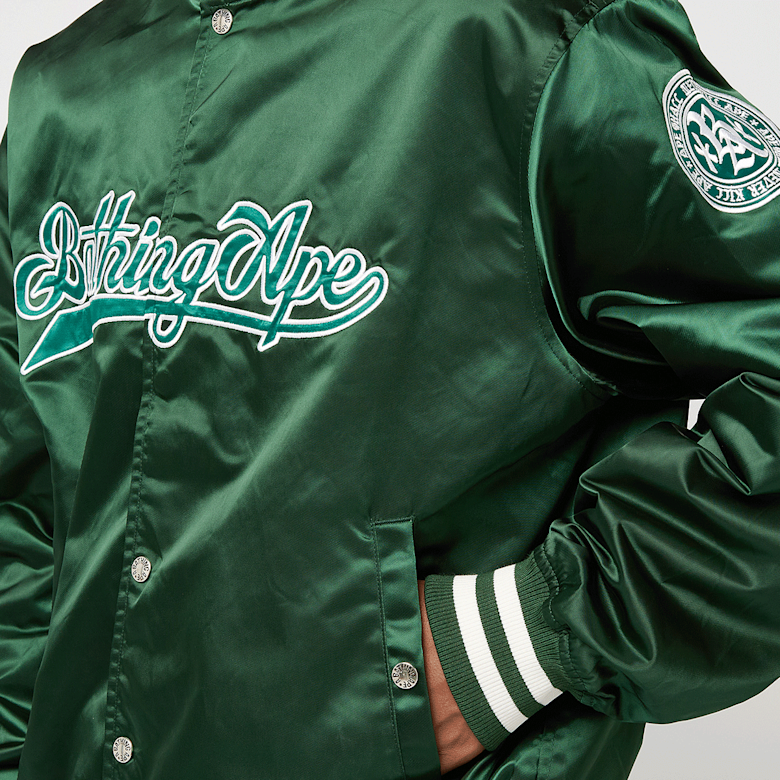Buy A Bathing Ape Baseball Varsity Jacket in green