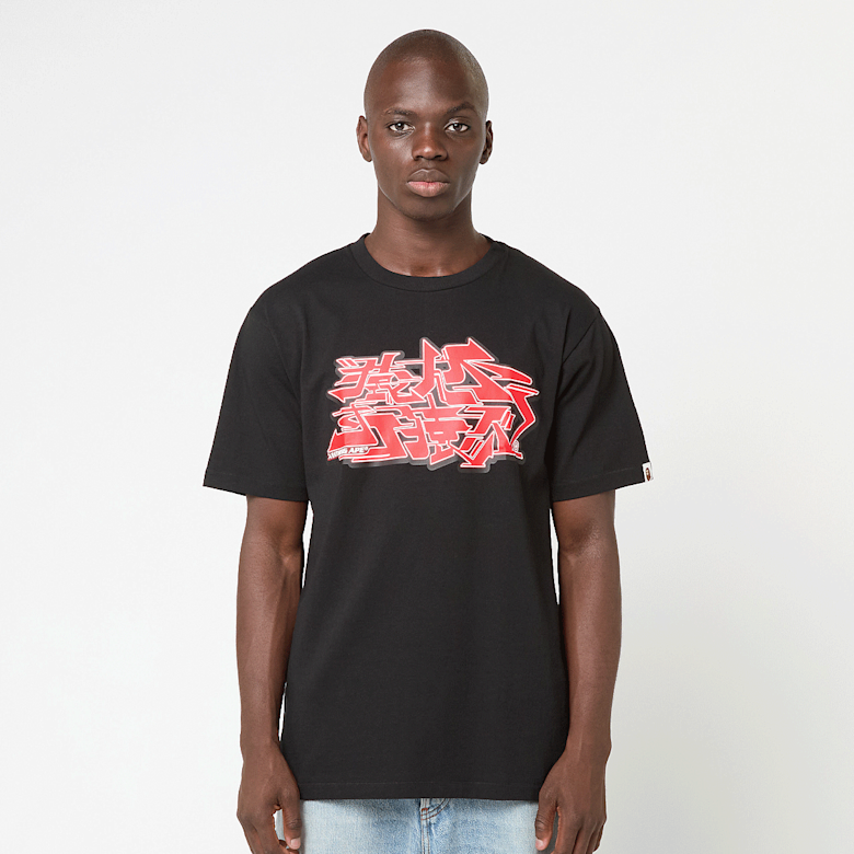 Buy A Bathing Ape Asnka Kanji Graffiti Logo Tee in black