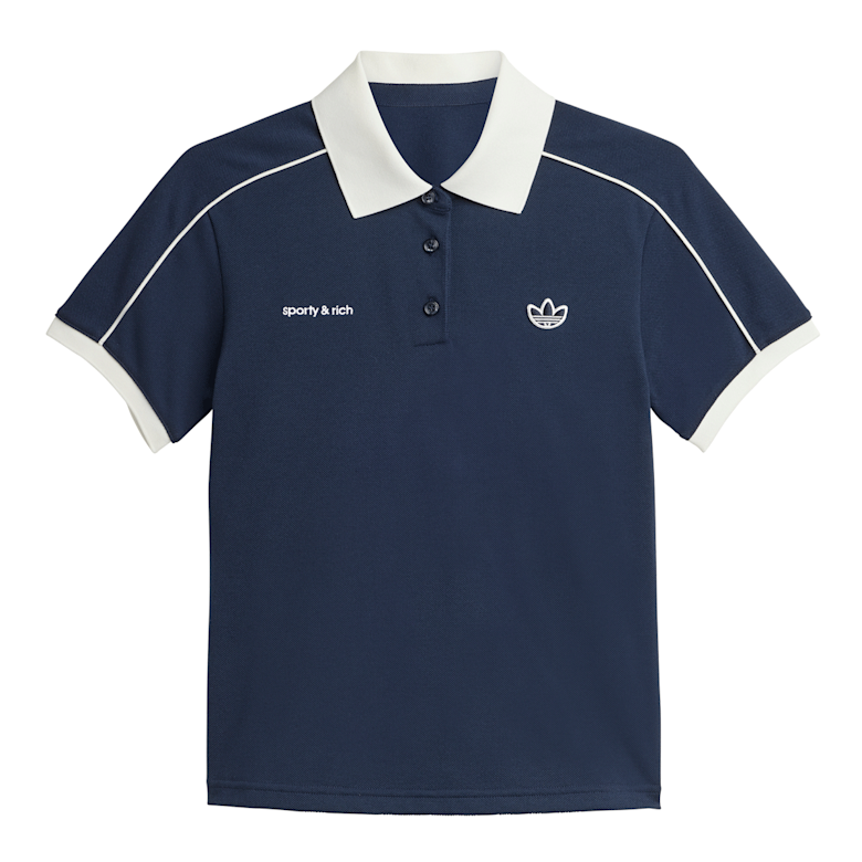 Buy adidas Originals x Sporty & Rich Polo Tee in blau | JL7198 at