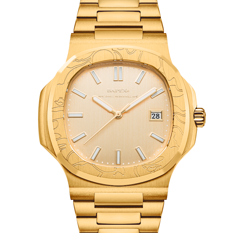 Buy A Bathing Ape Type 10 Bapex Pantone in gold | 001WHL201303MGLD