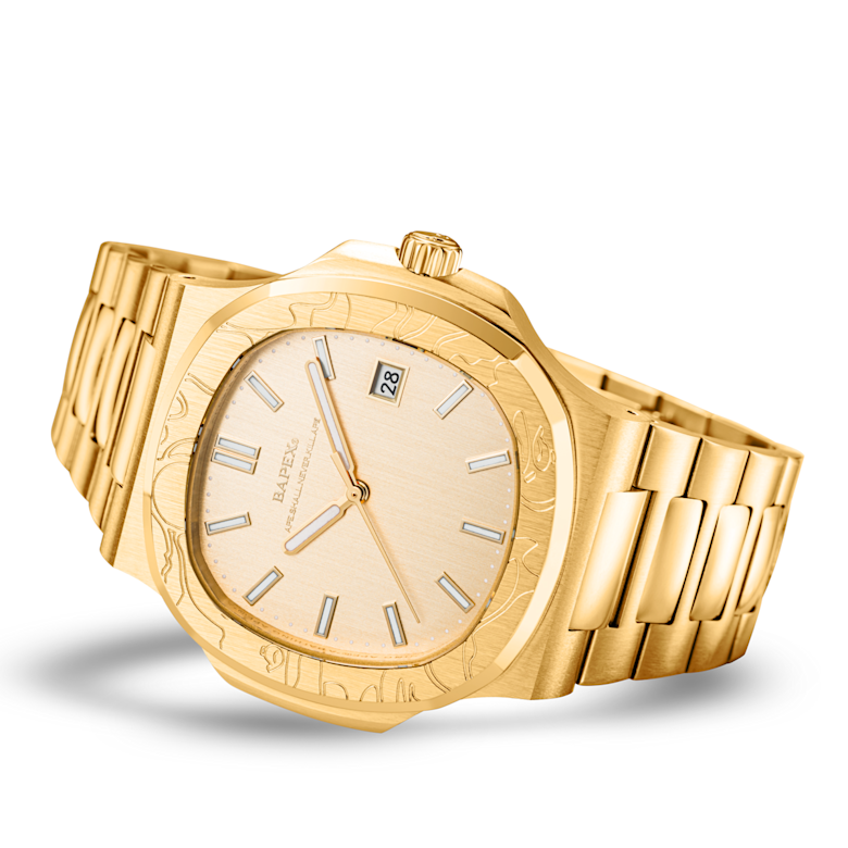 Buy A Bathing Ape Type 10 Bapex Pantone in doré | 001WHL201303MGLD