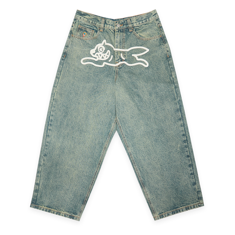 Buy ICECREAM Running Dog Triple Scoop Denim Pant in blue