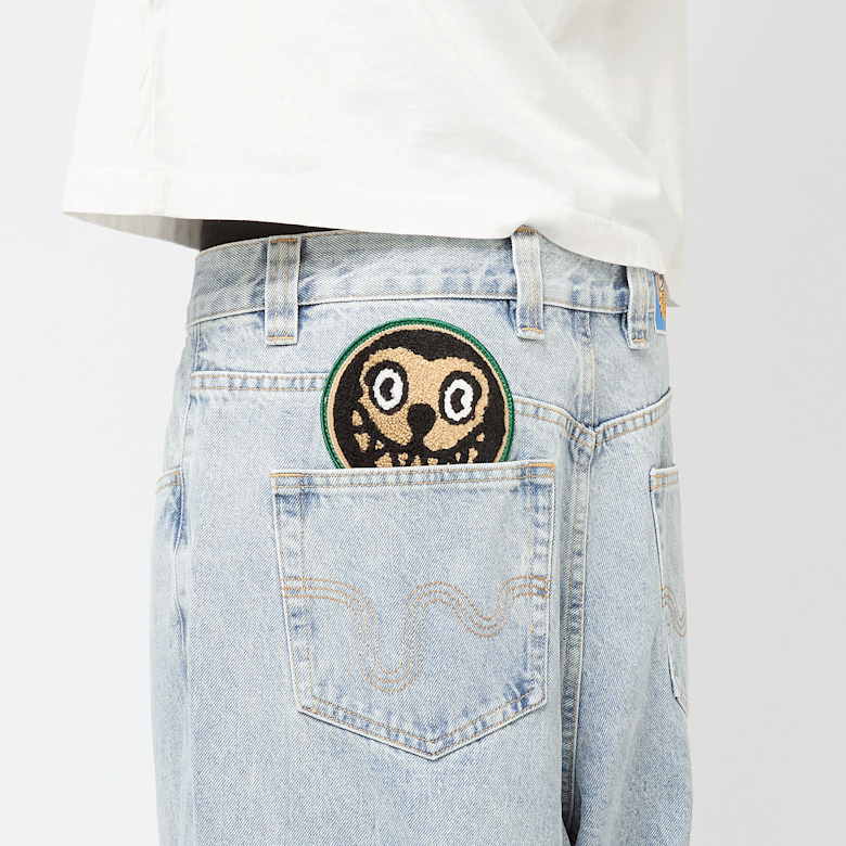 Buy ICECREAM Running Puppy Patch Triple Scoop Denim Pant in blue