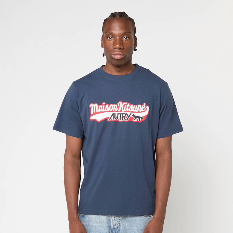 【SOLD　OUT】 Buy Autry x Maison Kitsune T-Shirt in blue | TSPXMK2B | solebox