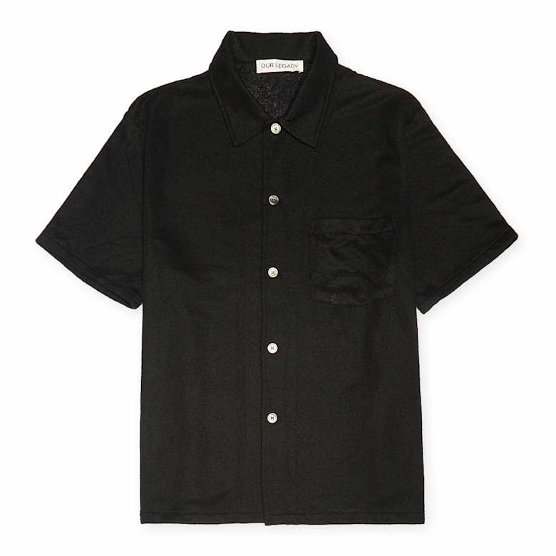 Buy Our Legacy Box Shirt Shortsleeve Boucle in black | M2202BB
