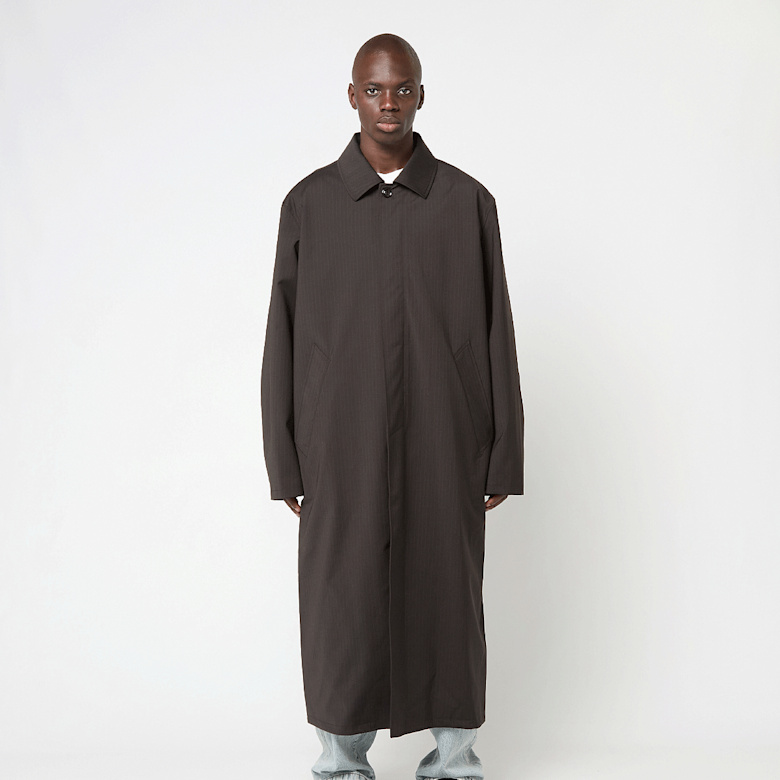 Buy Our Legacy Cloak Carcoat Membrane Wool in churchill stripe